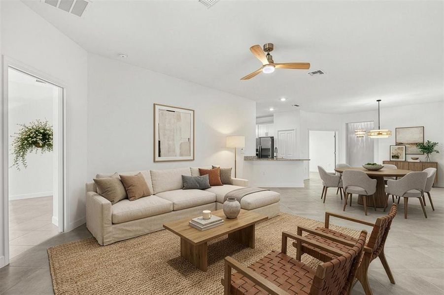 Furnished interior view inside a new home in Lorraine Lakes at Lakewood Ranch, Lakewood Ranch (Image 15).