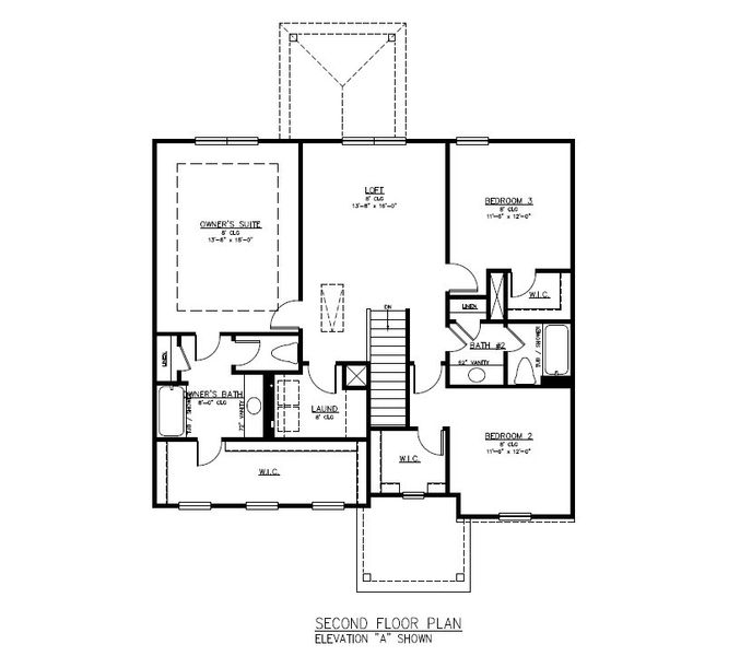 2D floor plan layout of this home in Heritage at New Riverside, Bluffton, SC (Image 3).