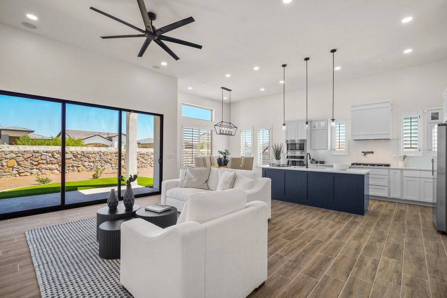 Representative furnished interior of a home built from the Escondido by LEH. Homes in Verdancia, El Paso (Image 43).