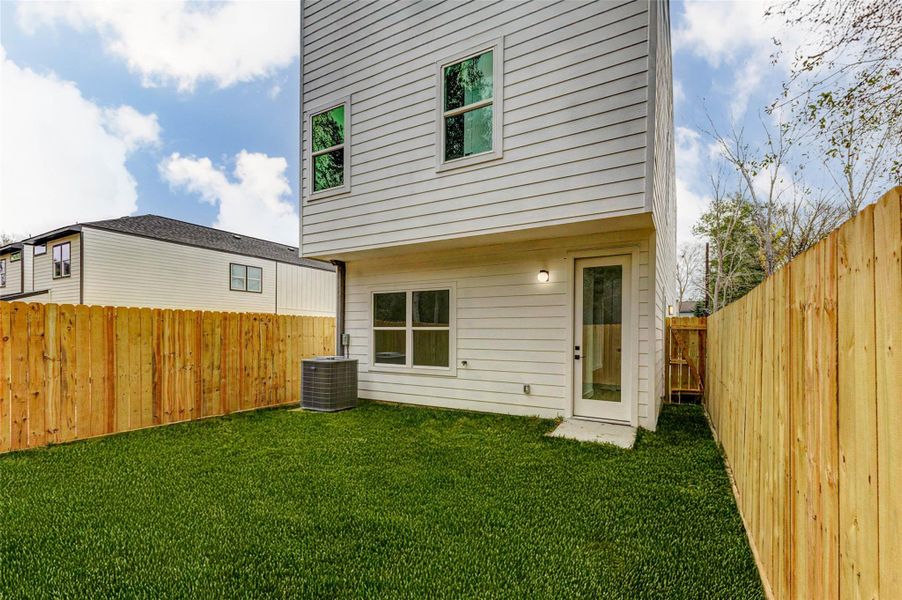 Exterior details and patio area of a home in , Houston (Image 23).