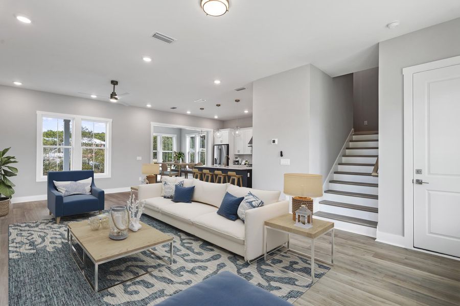 Representative furnished interior of a home built from the Marino by Brock Built in Nautilus Pointe, Inlet Beach (Image 26).