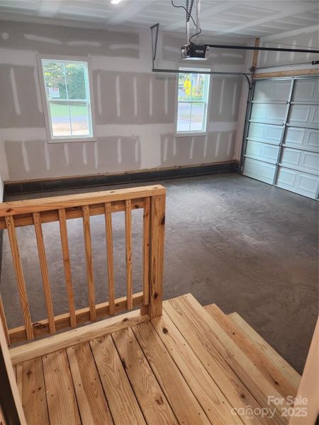 Garage from interior doorway