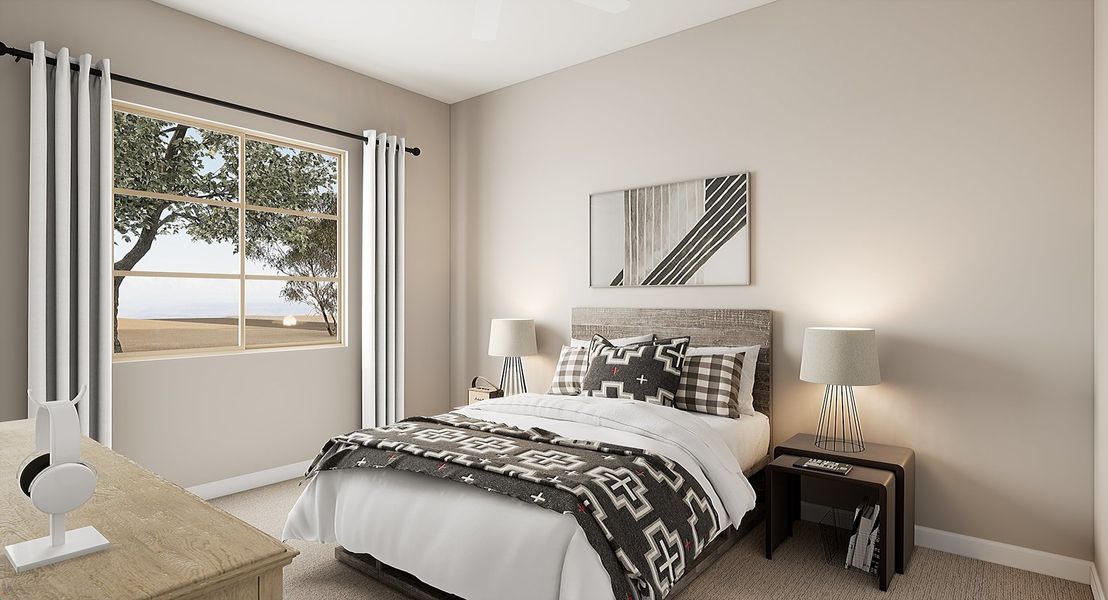 Representative furnished interior of a home built from the Grove Plan 50-3 by Tri Pointe Homes in Waterston Central, Gilbert (Image 12).