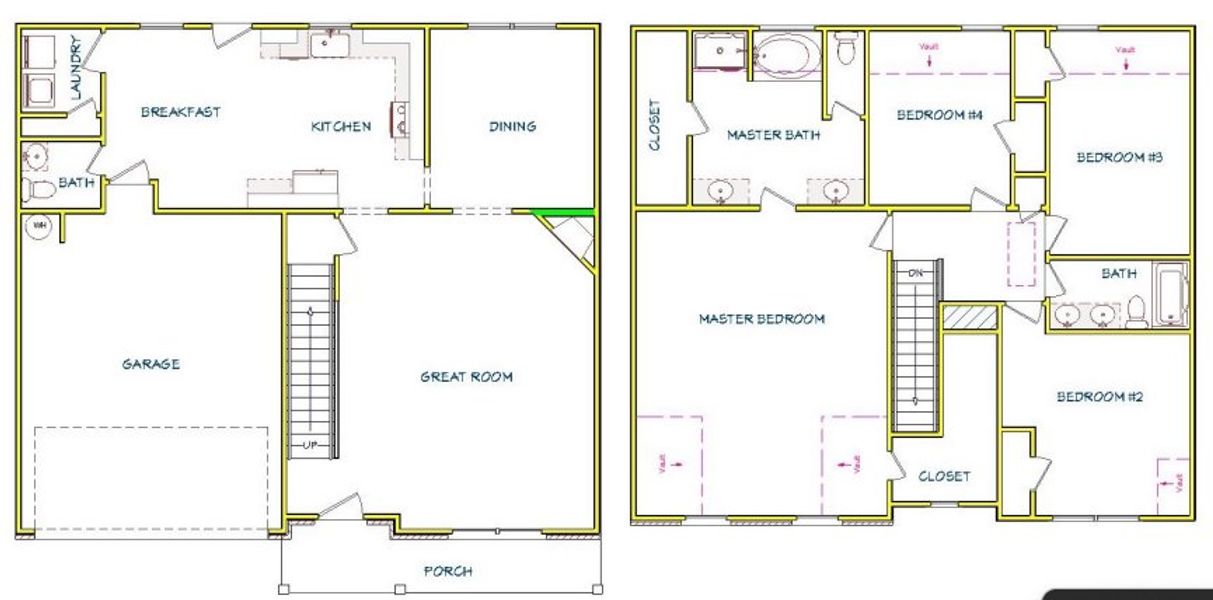 2D floor plan layout for the Brooks by Capshaw in Garden Walk, Jackson, GA (Image 2). 2D floor plan layout for the Brooks by Capshaw in Garden Walk, Jackson, GA (Image 2).