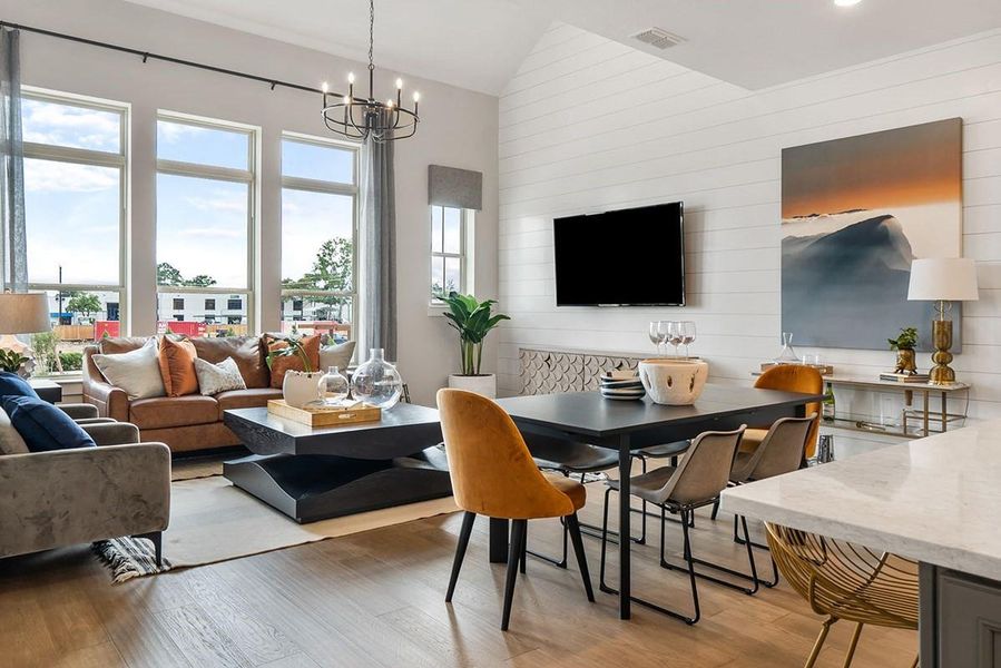 Furnished interior view inside a new home in Retreat at Oak Park, Houston (Image 8). Furnished interior view inside a new home in Retreat at Oak Park, Houston (Image 8).