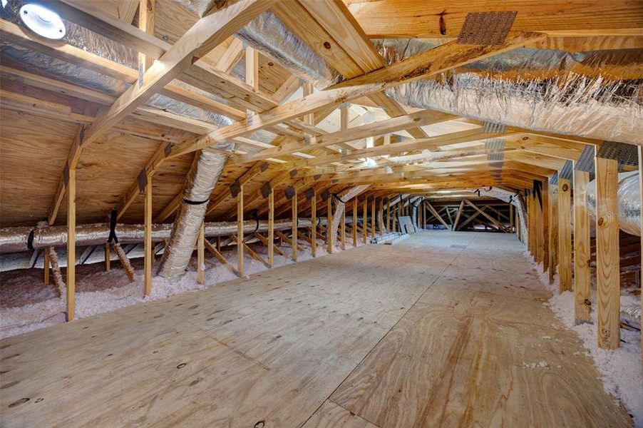 Over 500 sf of unobstructed attic floor space Over 500 sf of unobstructed attic floor space