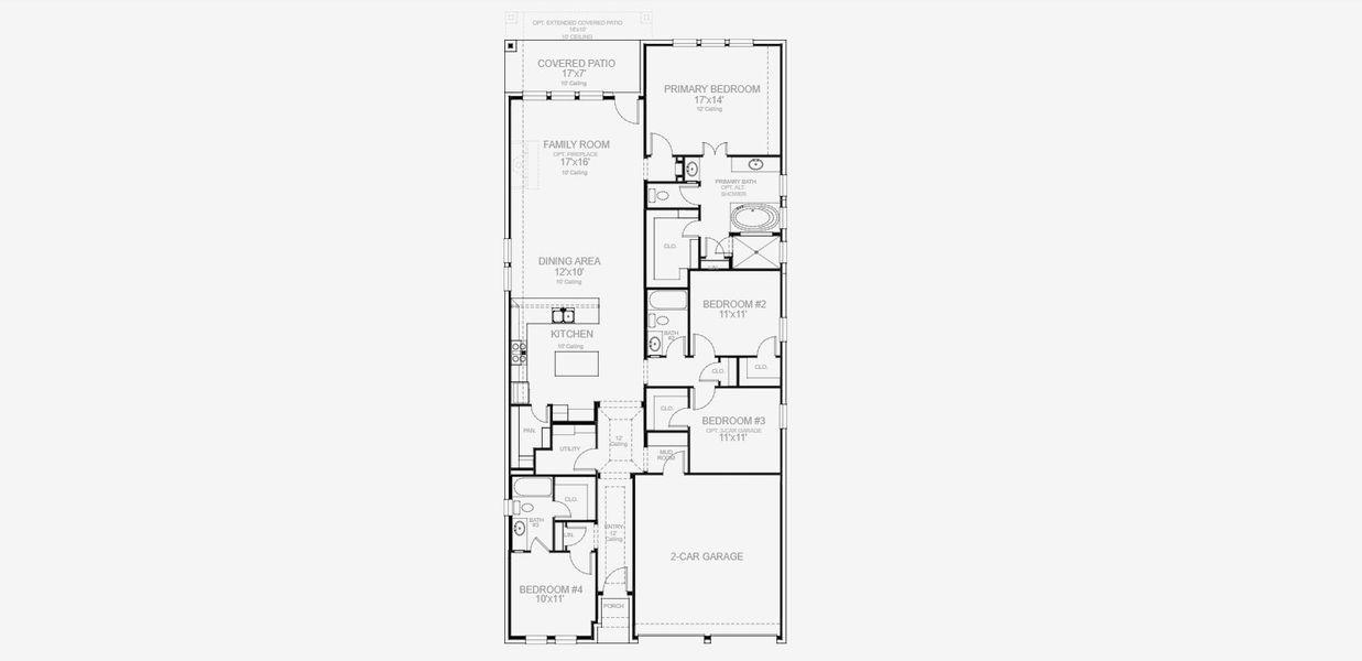 2D floor plan layout for the 2049W by Perry Homes in Trinity Falls At Province Woods 45', McKinney, TX (Image 3). 2D floor plan layout for the 2049W by Perry Homes in Trinity Falls At Province Woods 45', McKinney, TX (Image 3).