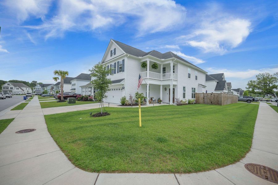 Front exterior of a new home in Cordgrass Landing, Johns Island, SC, highlighting curb appeal (Image 22).