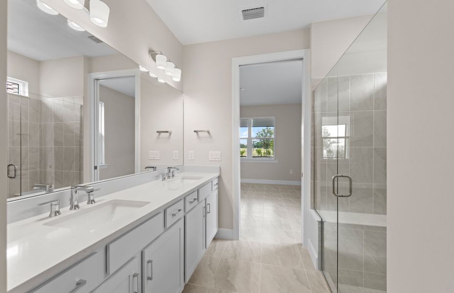 Furnished interior view inside a new home in Del Webb Oak Creek, North Fort Myers (Image 12).