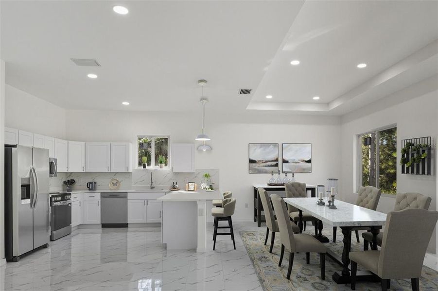 Furnished interior view inside a new home in , Punta Gorda (Image 10). Furnished interior view inside a new home in , Punta Gorda (Image 10).