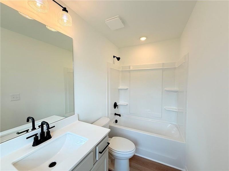 Furnished interior view inside a new home in Creekside, Dawsonville (Image 9). Furnished interior view inside a new home in Creekside, Dawsonville (Image 9).