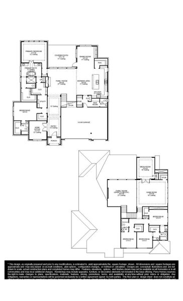 2D floor plan layout of this home in Fulshear Lakes 80', Fulshear, TX (Image 3).