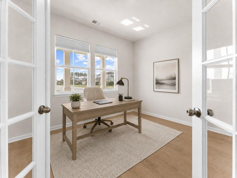 Furnished interior view inside a new home in Lindera Preserve at Cane Bay Plantation, Summerville (Image 12). Furnished interior view inside a new home in Lindera Preserve at Cane Bay Plantation, Summerville (Image 12).