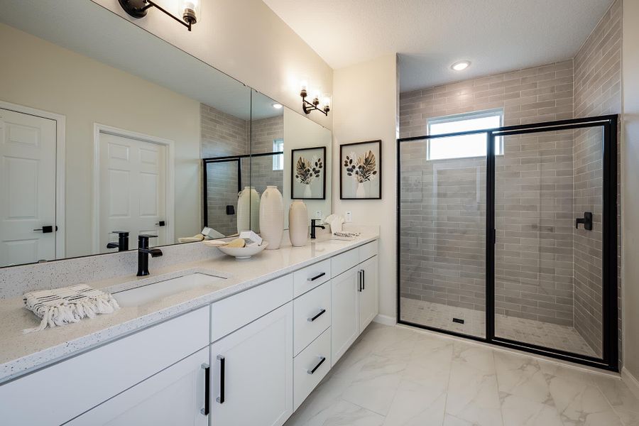 Primary Bathroom - Meadowood at Brack Ranch in St. Cloud, FL by Landsea Homes