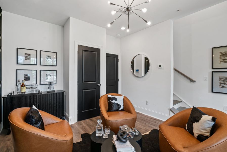 Representative furnished interior of a home built from the The Barnsley I by The Providence Group in IveyBrooke, Alpharetta (Image 11).
