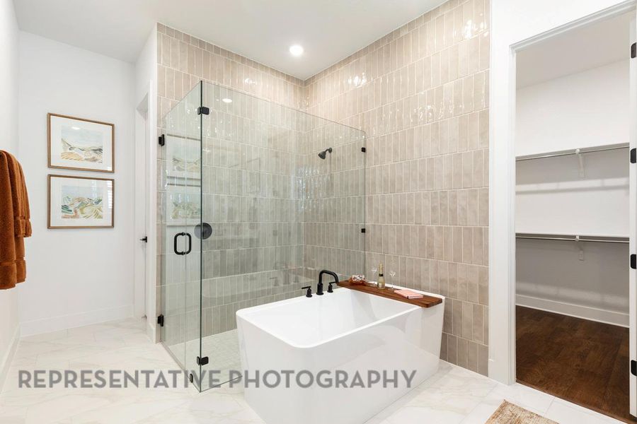 Furnished interior view inside a new home in Lariat: 70ft. lots, Liberty Hill (Image 15).