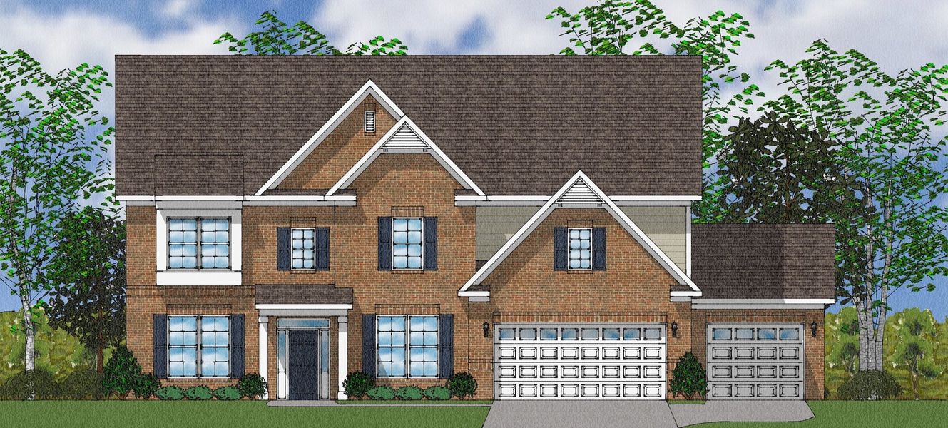 Representative exterior photo of a completed home built from the McKenna II - Elite Collection by Mungo Homes in Suter Estates, Easley, SC (Image 25).