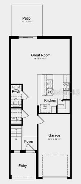 2D floor plan layout of this home in Waterstone, Groveland, FL (Image 2). 2D floor plan layout of this home in Waterstone, Groveland, FL (Image 2).