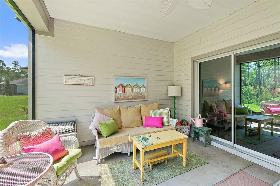 Exterior details and patio area of a home in , Palm Coast (Image 22). Exterior details and patio area of a home in , Palm Coast (Image 22).