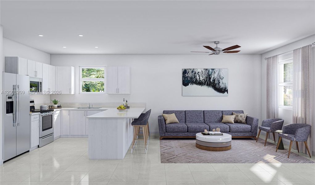 Furnished interior view inside a new home in Acacia Groves, Homestead (Image 11).