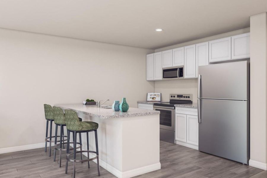 Furnished interior view inside a new home in Santa Fe, Cleveland (Image 4).