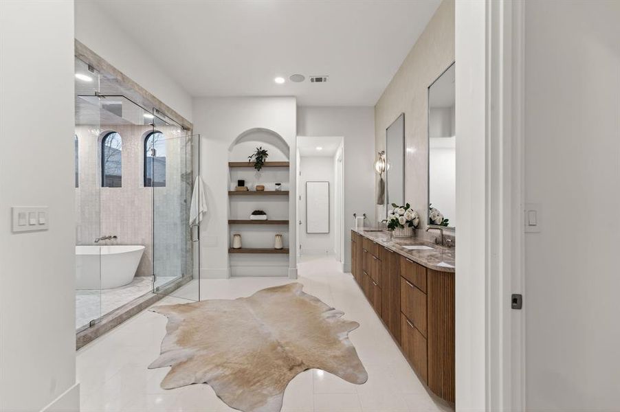 Furnished interior view inside a new home in , Dallas (Image 18).