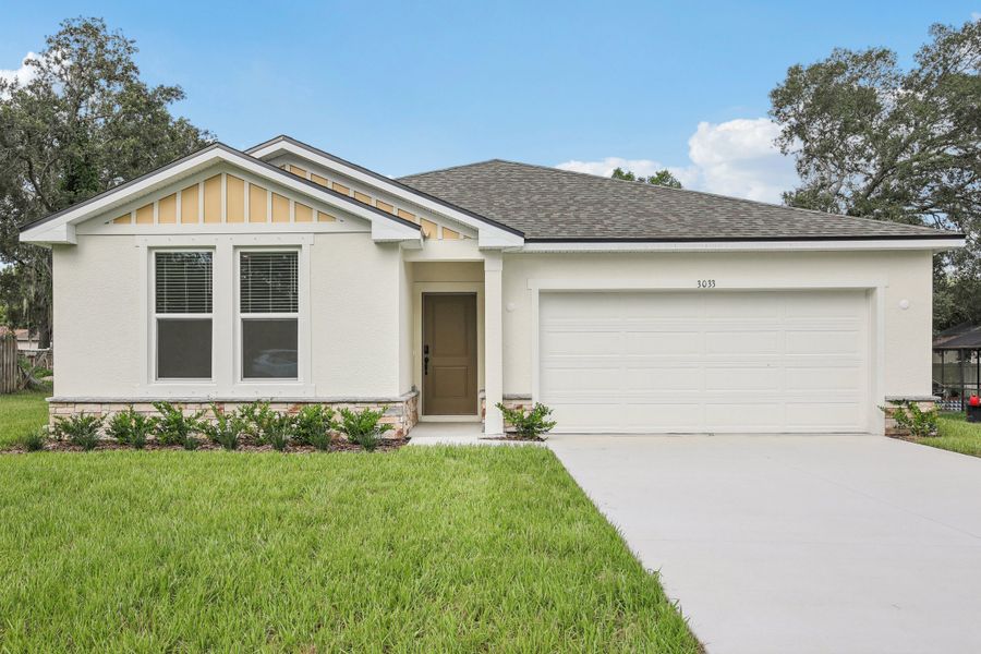 Front exterior of a new home in Spring Hill, Spring Hill, FL, highlighting curb appeal (Image 27).