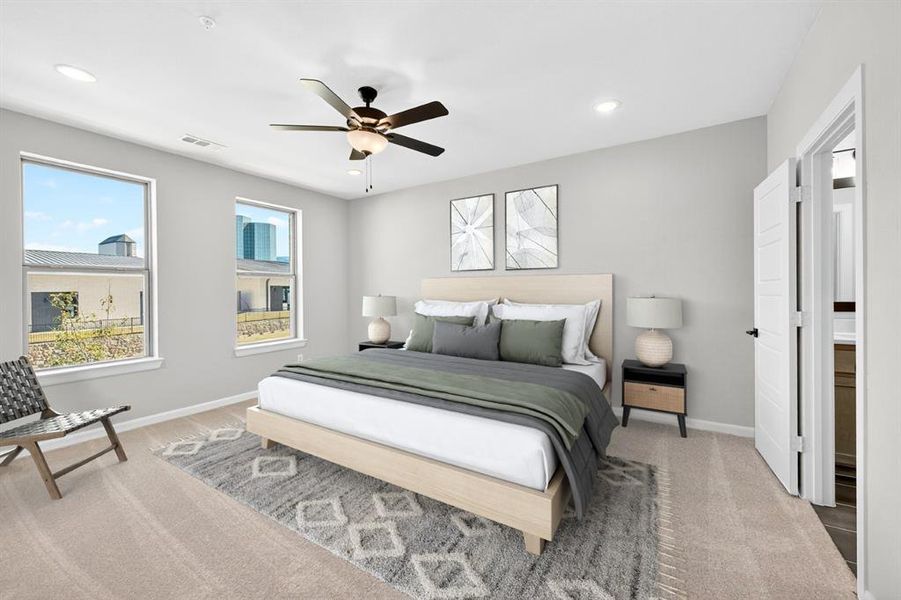 Furnished interior view inside a new home in Hillside at Las Colinas, Irving (Image 9).