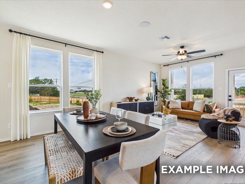 Furnished interior view inside a new home in Meadows at Oak Creek, San Antonio (Image 15). Furnished interior view inside a new home in Meadows at Oak Creek, San Antonio (Image 15).