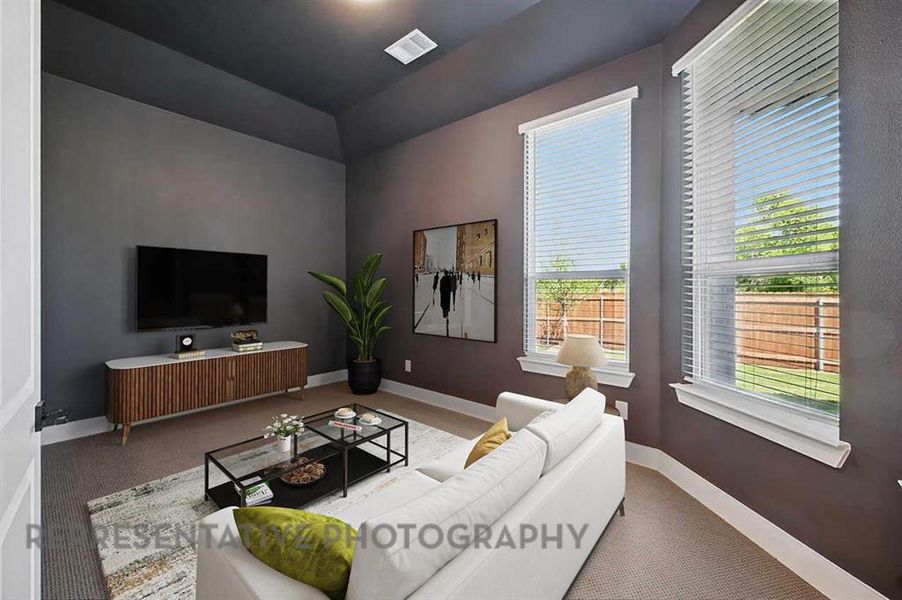 Furnished interior view inside a new home in Dove Hollow, Waxahachie (Image 6). Furnished interior view inside a new home in Dove Hollow, Waxahachie (Image 6).