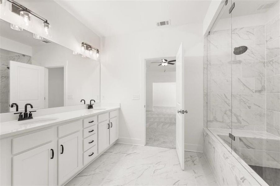 Furnished interior view inside a new home in Traditions of Braselton, Jefferson (Image 8).