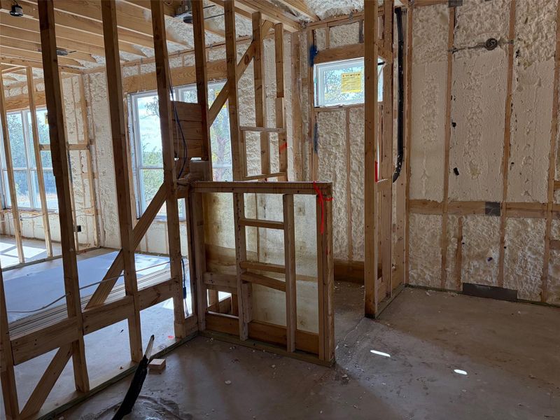 In-progress construction of a new home in The Colony- Pine Cove, Bastrop, TX (Image 6). In-progress construction of a new home in The Colony- Pine Cove, Bastrop, TX (Image 6).