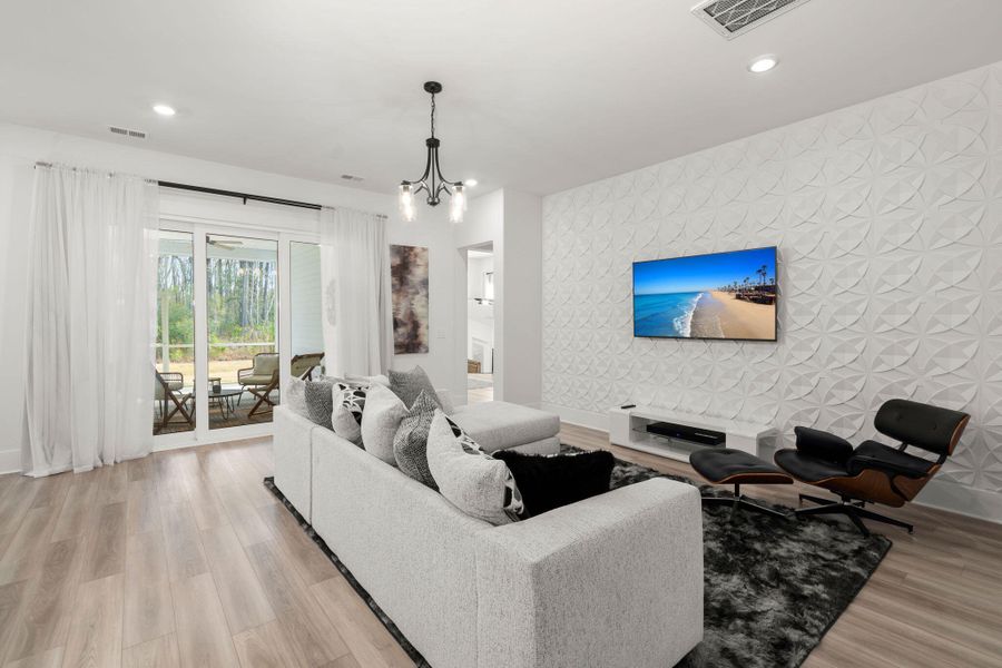 Furnished interior view inside a new home in Summerwind Crossing at Lakes of Cane Bay, Summerville (Image 13).