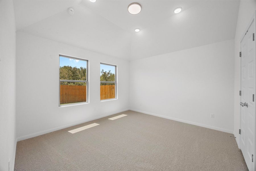 Primary Suite in the Cypress home plan by Trophy Signature Homes - REPRESENTATIVE PHOTO