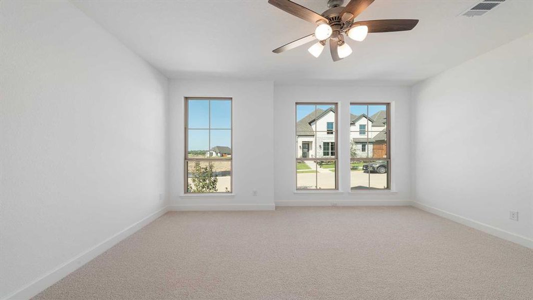 Spacious, unfurnished interior of a new home in The Heights At Uptown Celina 45', Celina (Image 13). Spacious, unfurnished interior of a new home in The Heights At Uptown Celina 45', Celina (Image 13).