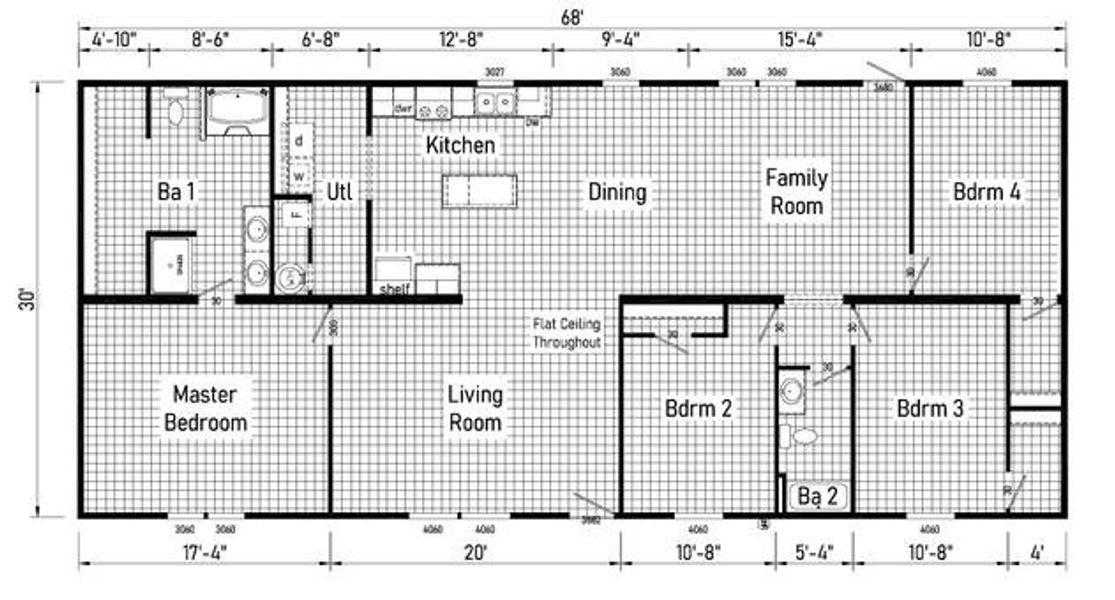 2D floor plan layout of this home in , Wallace, SC (Image 3).