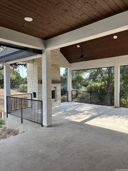 Exterior details and patio area of a home in , New Braunfels (Image 27).