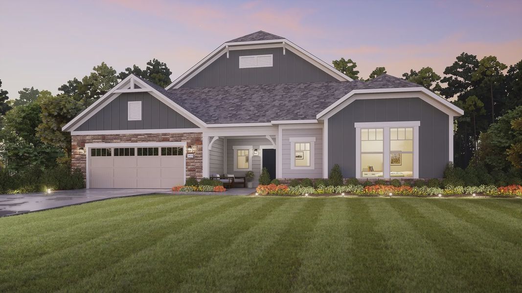 Representative exterior photo of a completed home built from the Provenance by Epcon Communities in The Courtyards at Quail Park, Mint Hill, NC (Image 25). Representative exterior photo of a completed home built from the Provenance by Epcon Communities in The Courtyards at Quail Park, Mint Hill, NC (Image 25).