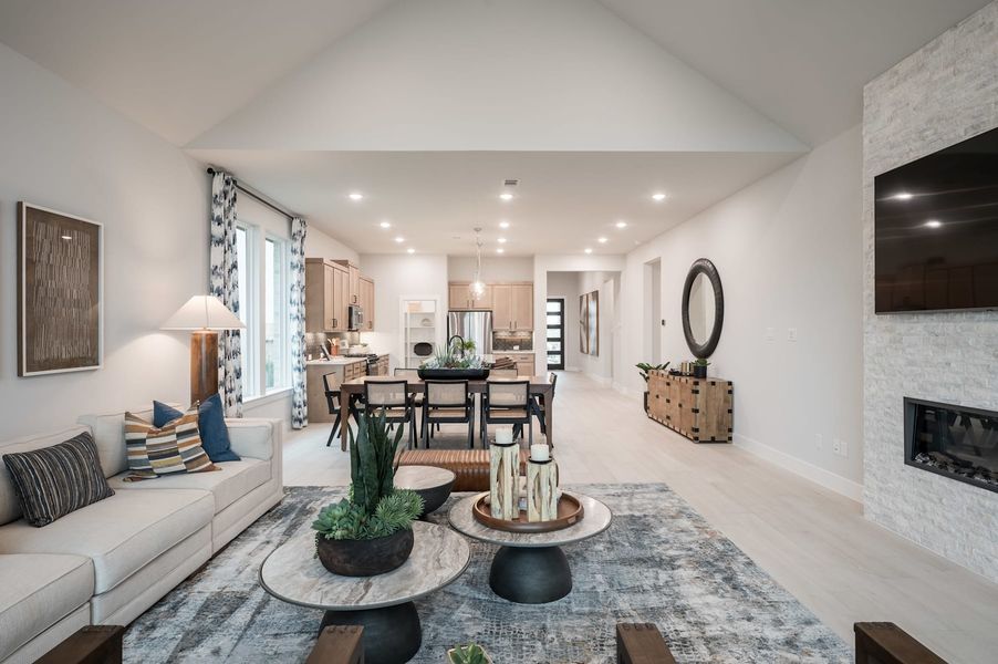 Representative furnished interior of a home built from the Falcon by Tri Pointe Homes in Pecan Ridge, Fulshear (Image 76).