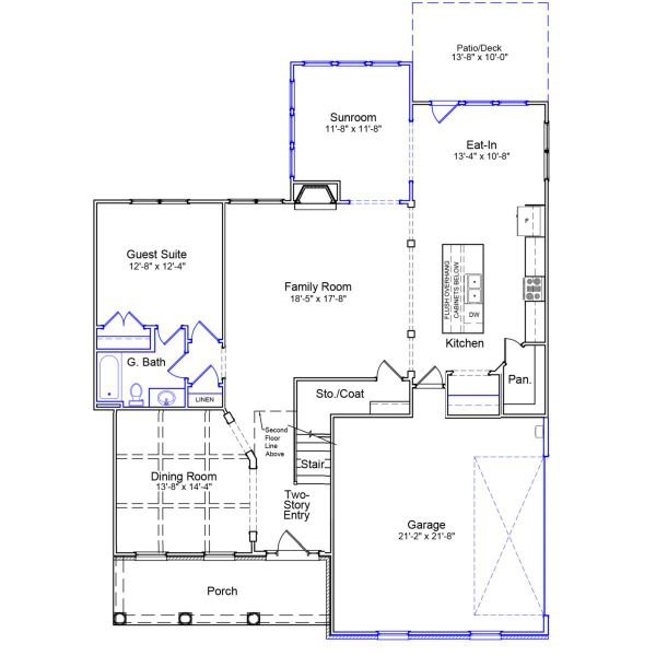 2D floor plan layout of this home in Suter Estates, Easley, SC (Image 2). 2D floor plan layout of this home in Suter Estates, Easley, SC (Image 2).
