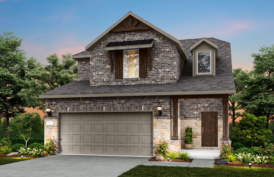Representative exterior photo of a completed home built from the Crested Butte by Pulte Homes in Ribbonwood, Aubrey, TX (Image 2).