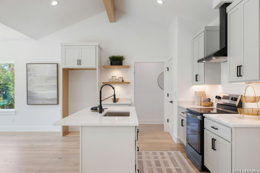 Furnished interior view inside a new home in , Blanco (Image 17).
