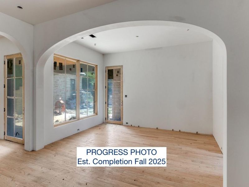 Progress Photo, Breakfast Area. Estimated Completion Fall 2025.