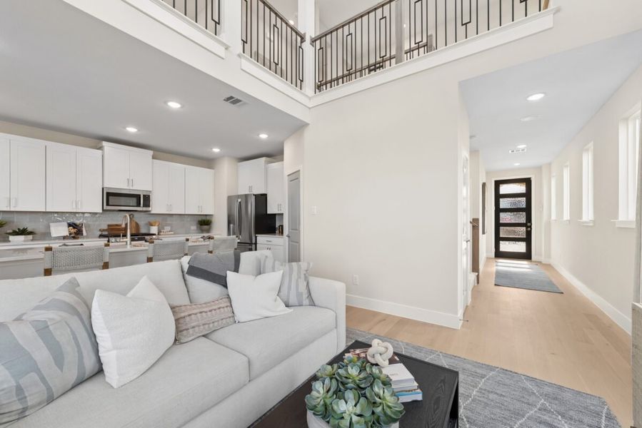 Representative furnished interior of a home built from the Broadway by Landon Homes in Fields - East Village, Frisco (Image 11).