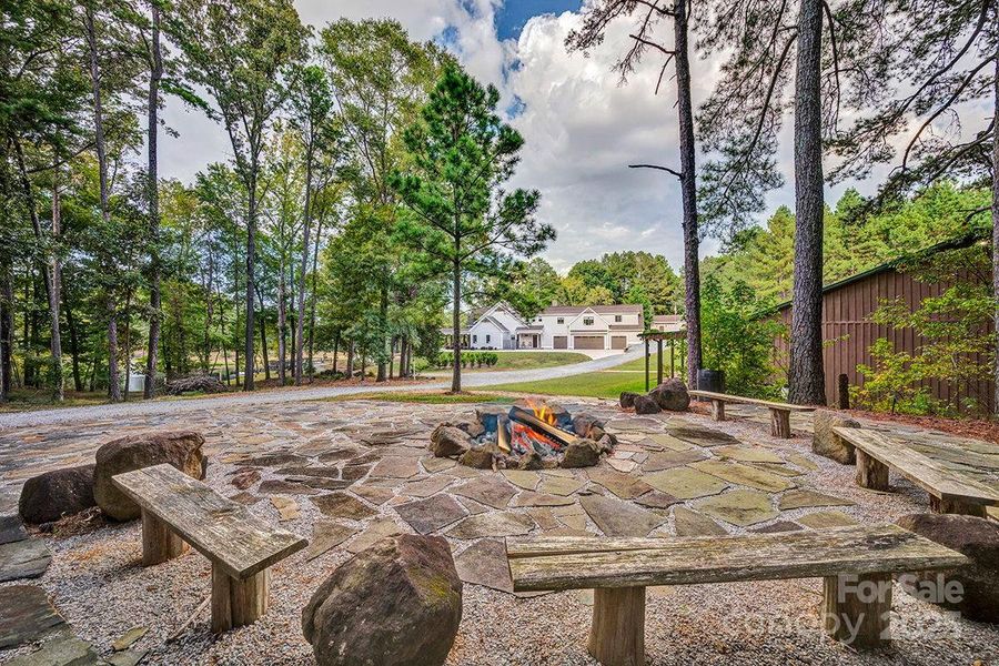 Firepit for small and large groups.