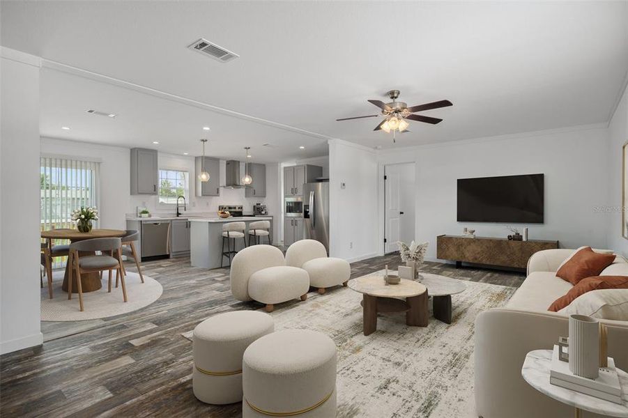 Furnished interior view inside a new home in , Brooksville (Image 8).