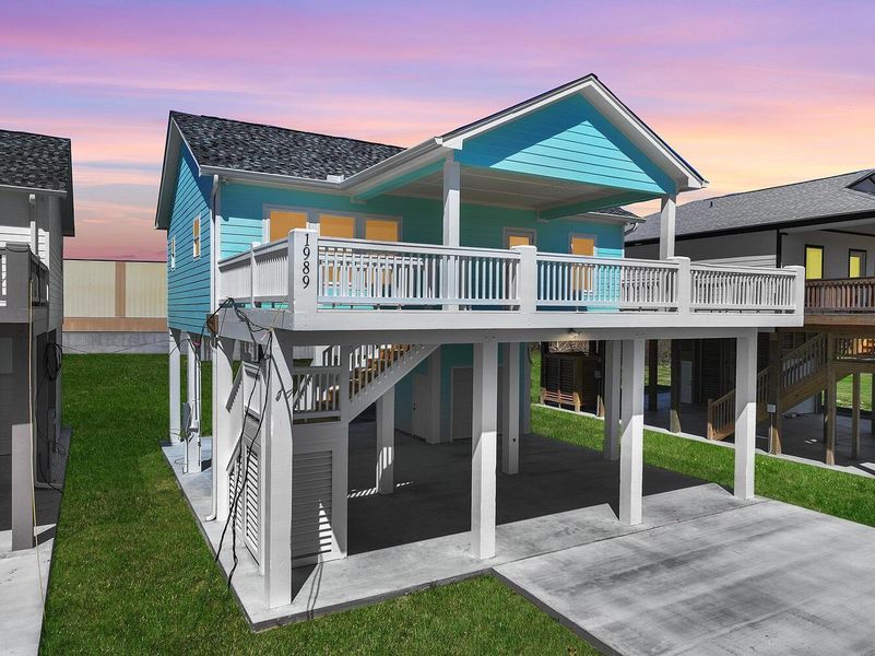 Exterior details and patio area of a home in , Bolivar Peninsula (Image 2). Exterior details and patio area of a home in , Bolivar Peninsula (Image 2).