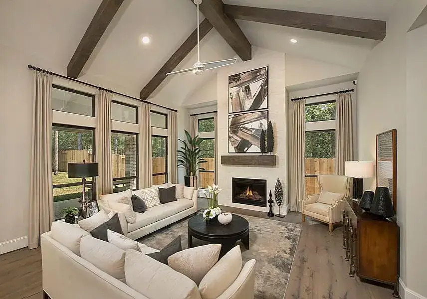 Furnished interior view inside a new home in The Woodlands Hills, Willis (Image 5).