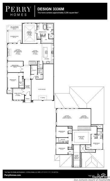 2D floor plan layout of this home in Hidden Canyon 55', San Antonio, TX (Image 3).