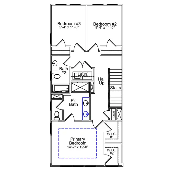 2D floor plan layout of this home in Nichols Landing, Charlotte, NC (Image 4).